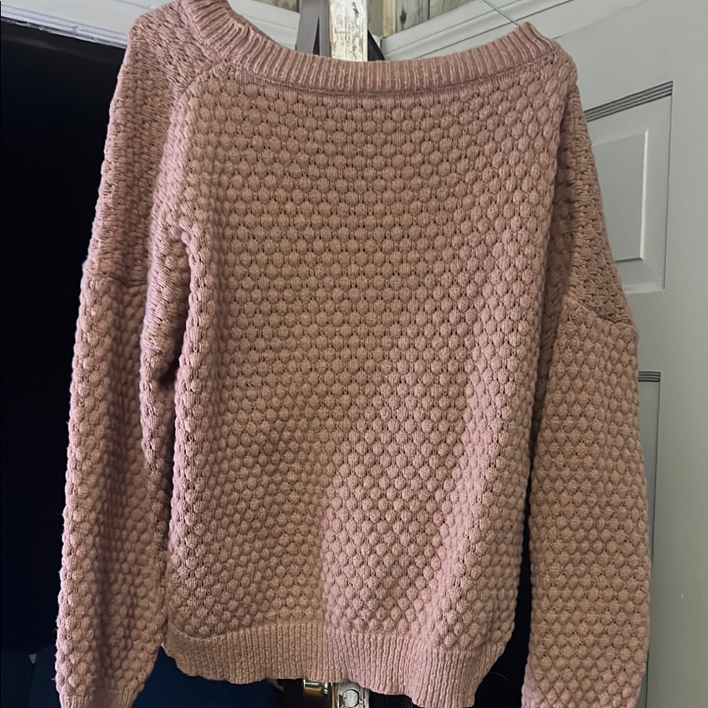 Women's Textured Knit Sweater - pale Pink